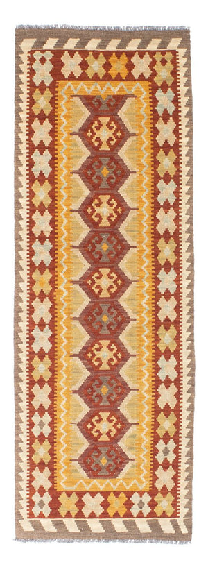 Biegacz Dywan Kelim - Orientalny - 195 x 65 cm - rdza