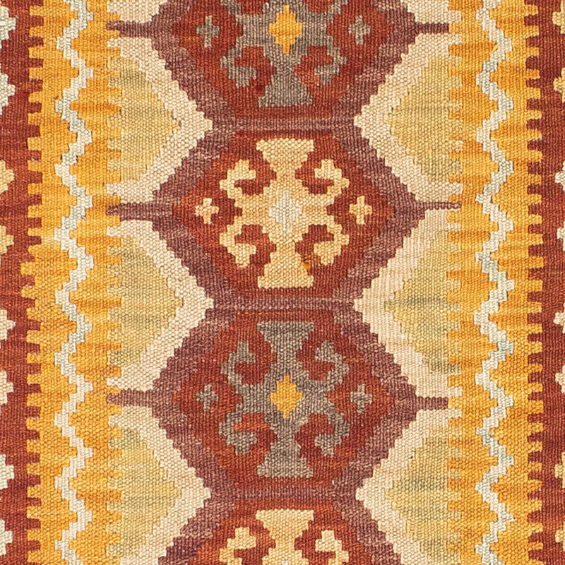 Biegacz Dywan Kelim - Orientalny - 195 x 65 cm - rdza