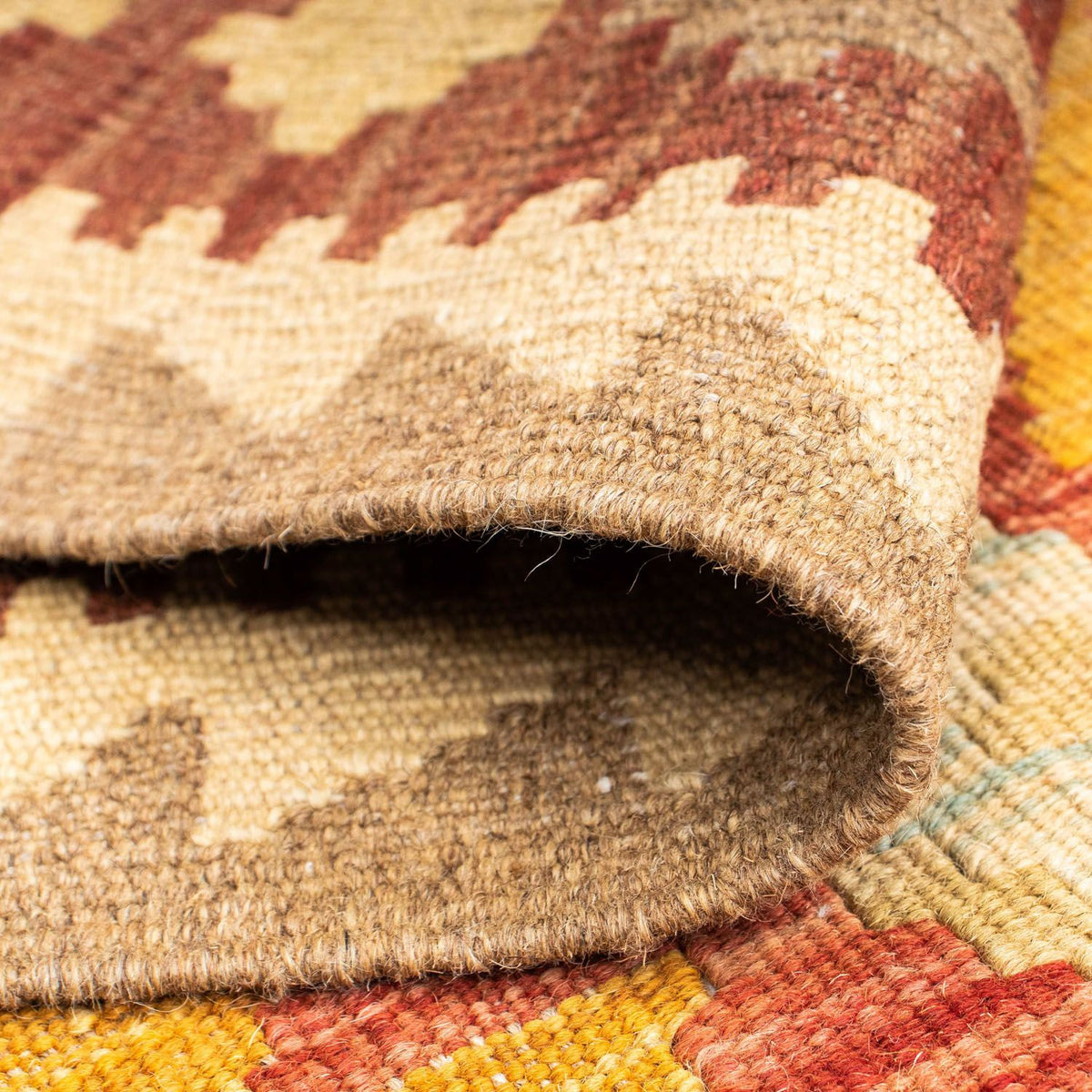 Biegacz Dywan Kelim - Orientalny - 200 x 70 cm - beżowy