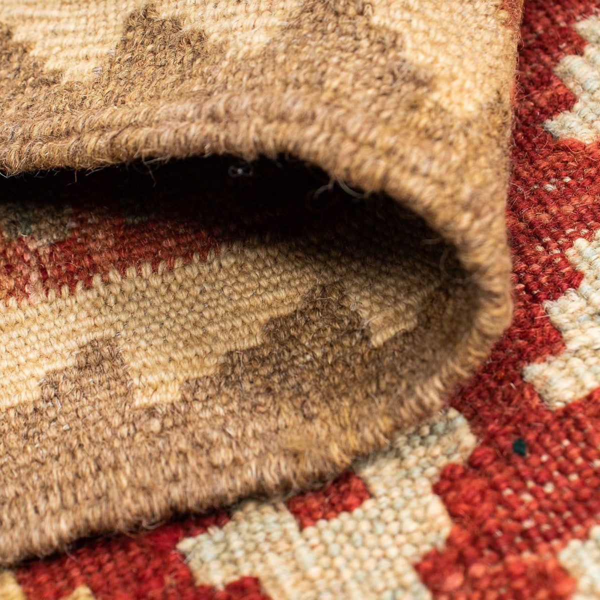 Biegacz Dywan Kelim - Orientalny - 197 x 73 cm - rdza