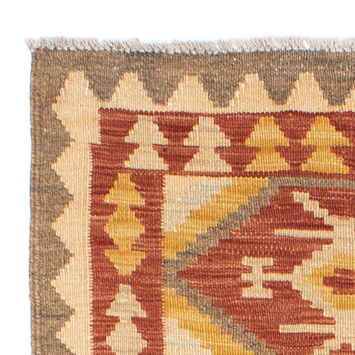 Biegacz Dywan Kelim - Orientalny - 190 x 71 cm - beżowy