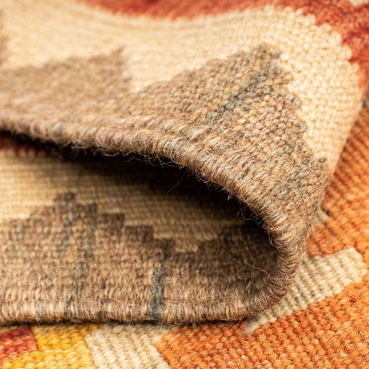 Biegacz Dywan Kelim - Orientalny - 190 x 71 cm - beżowy