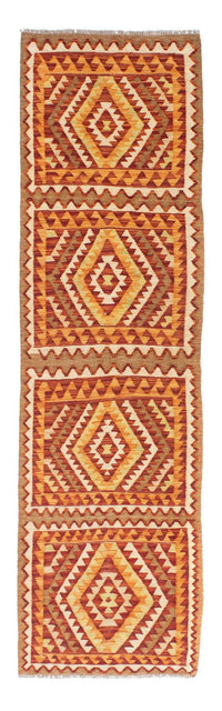 Biegacz Dywan Kelim - Orientalny - 231 x 62 cm - brązowy