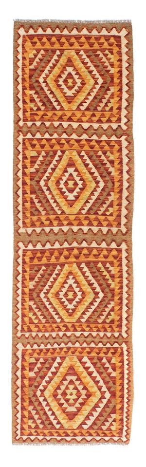 Biegacz Dywan Kelim - Orientalny - 231 x 62 cm - brązowy