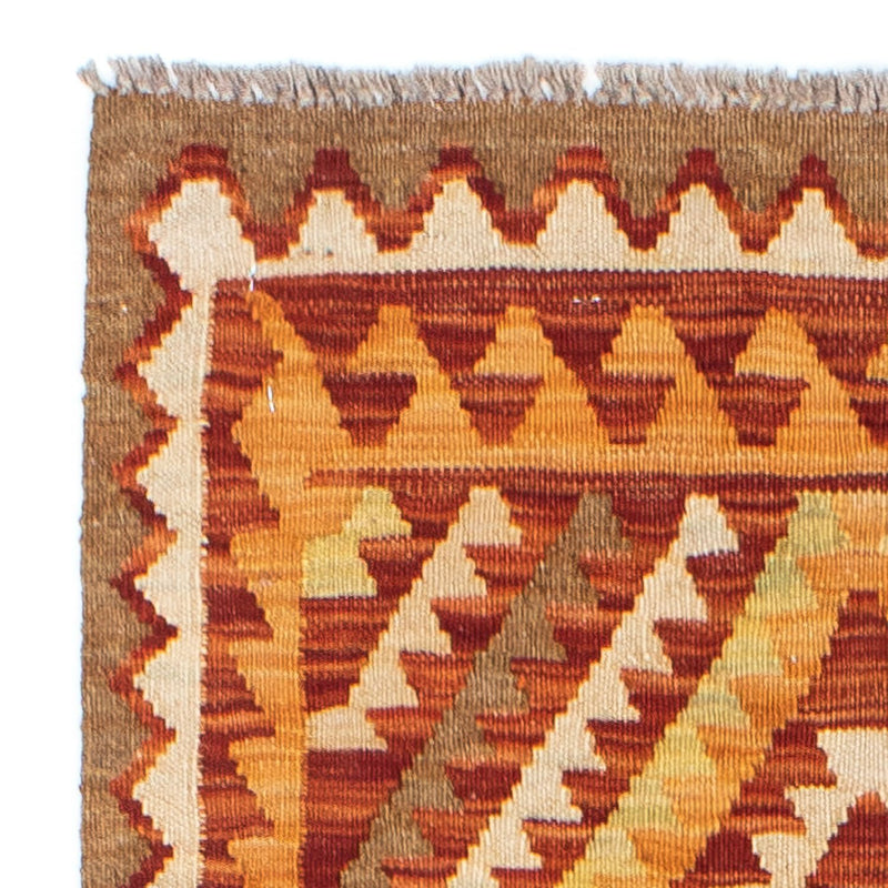 Biegacz Dywan Kelim - Orientalny - 231 x 62 cm - brązowy