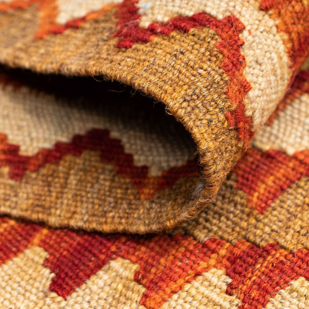 Biegacz Dywan Kelim - Orientalny - 231 x 62 cm - brązowy