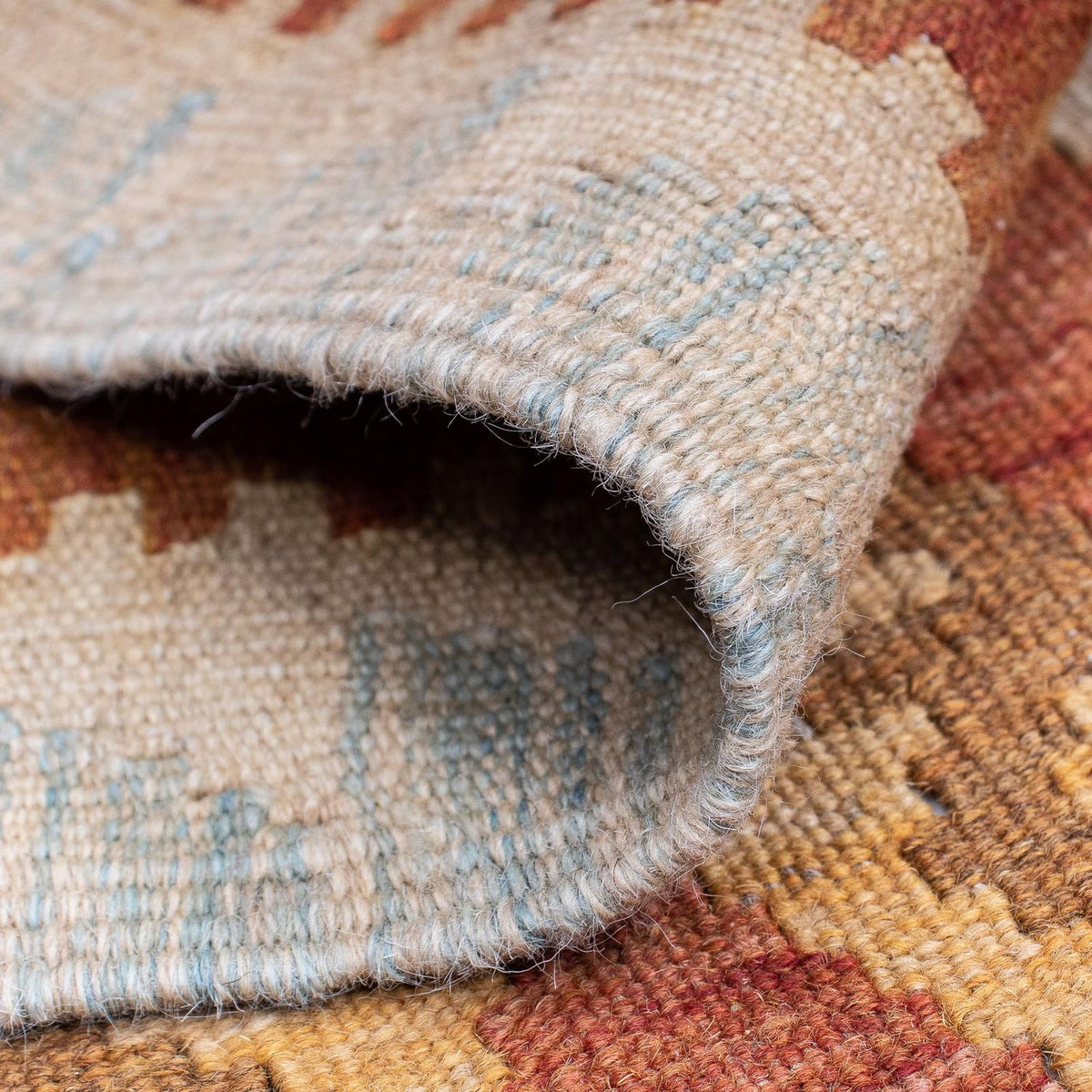 Biegacz Dywan Kelim - Splash - 200 x 60 cm - rdza