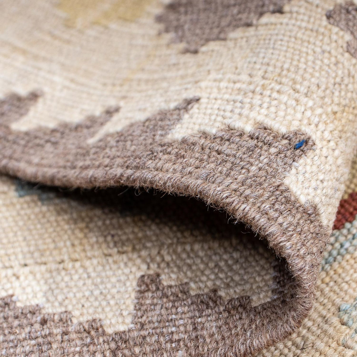 Biegacz Dywan Kelim - Splash - 197 x 68 cm - jasnobrązowy