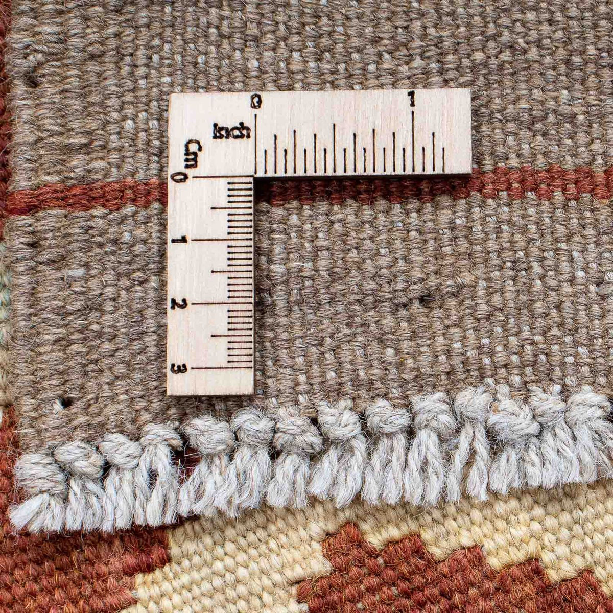 Biegacz Dywan Kelim - Splash - 197 x 68 cm - jasnobrązowy