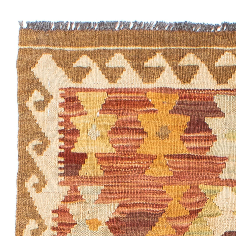 Biegacz Dywan Kelim - Orientalny - 198 x 73 cm - beżowy