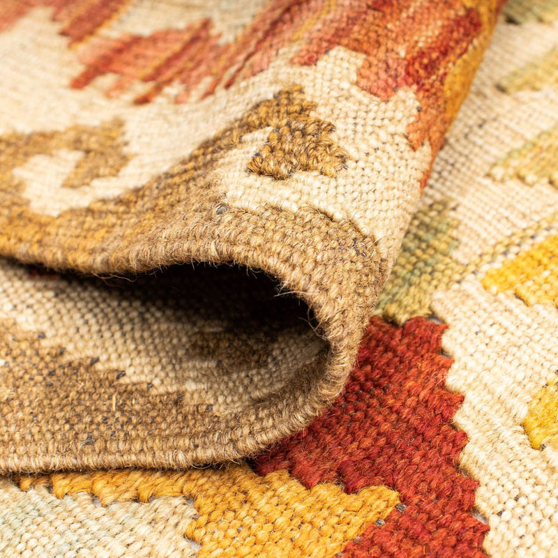 Biegacz Dywan Kelim - Orientalny - 198 x 73 cm - beżowy