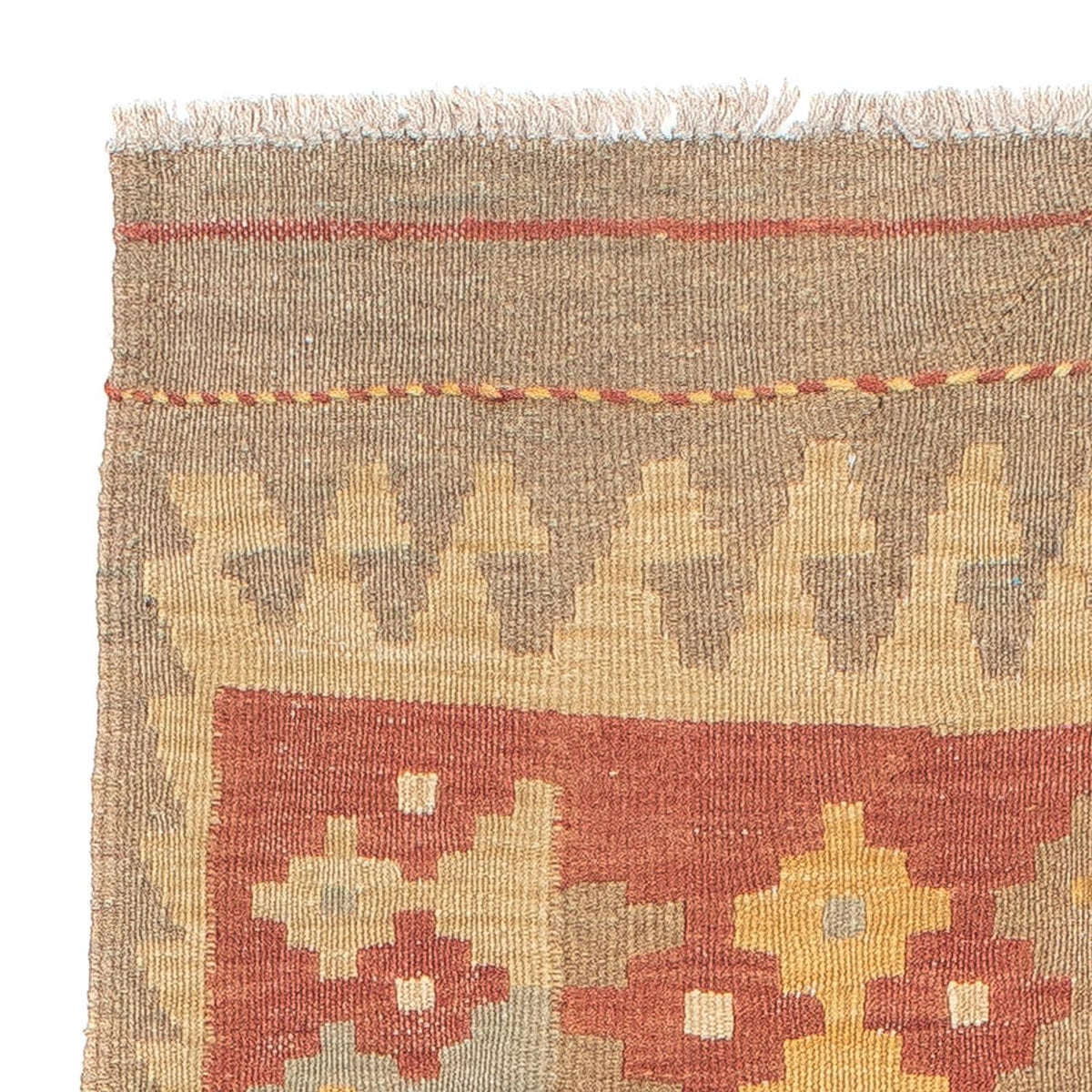 Biegacz Dywan Kelim - Splash - 193 x 64 cm - rdza