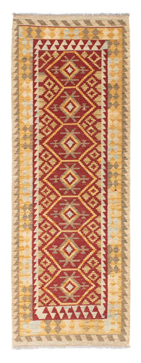 Biegacz Dywan Kelim - Orientalny - 203 x 71 cm - czerwony