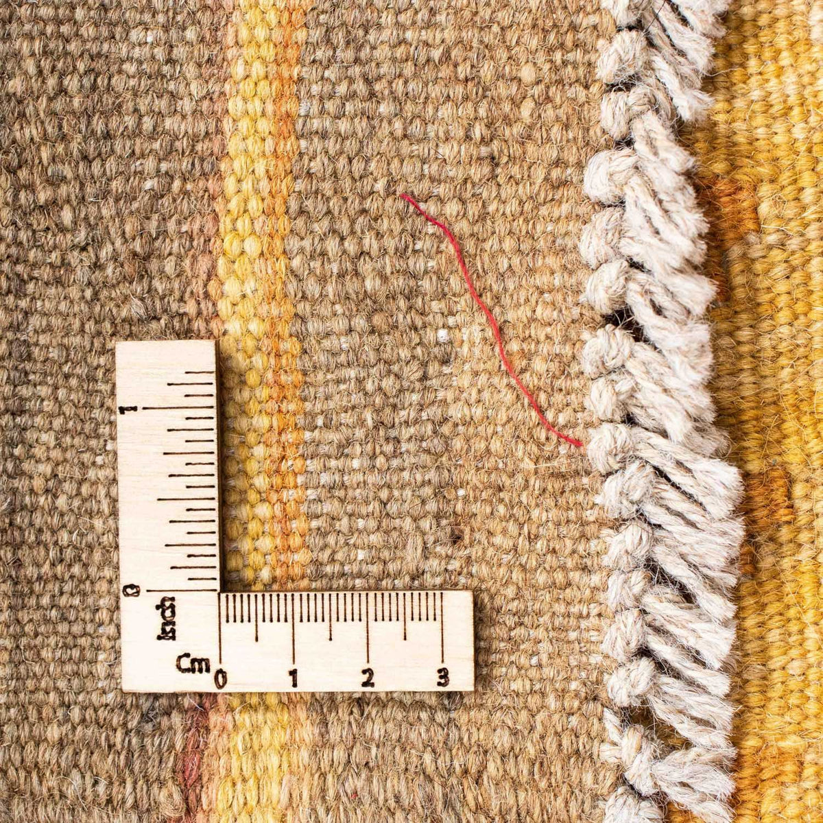 Biegacz Dywan Kelim - Orientalny - 209 x 71 cm - złoto