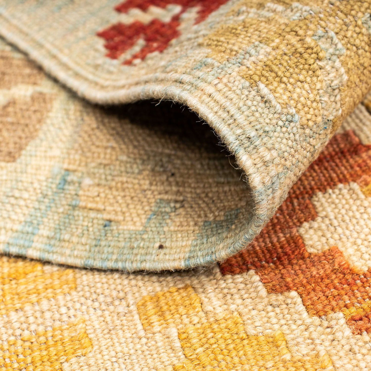 Biegacz Dywan Kelim - Orientalny - 203 x 70 cm - beżowy