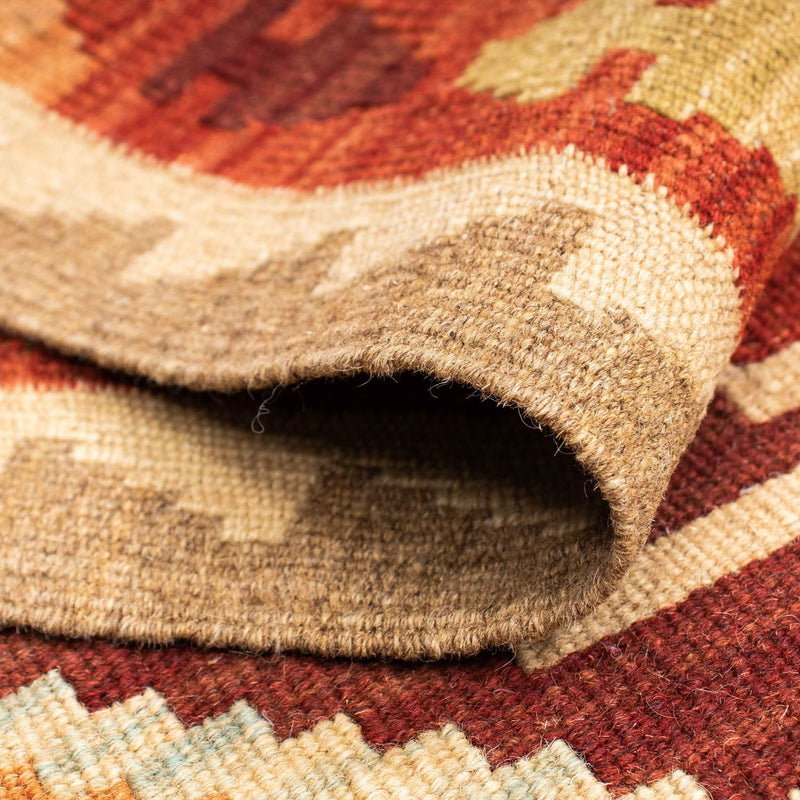 Biegacz Dywan Kelim - Orientalny - 201 x 64 cm - jasnobrązowy