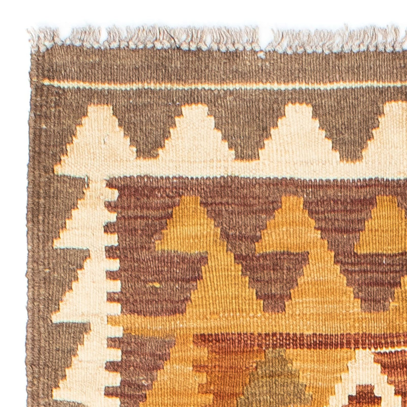 Biegacz Dywan Kelim - Orientalny - 203 x 64 cm - jasnobrązowy