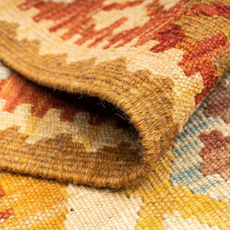 Biegacz Dywan Kelim - Orientalny - 206 x 67 cm - jasnobrązowy