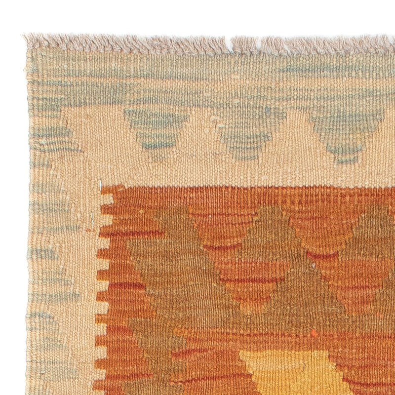 Biegacz Dywan Kelim - Splash - 202 x 62 cm - rdza