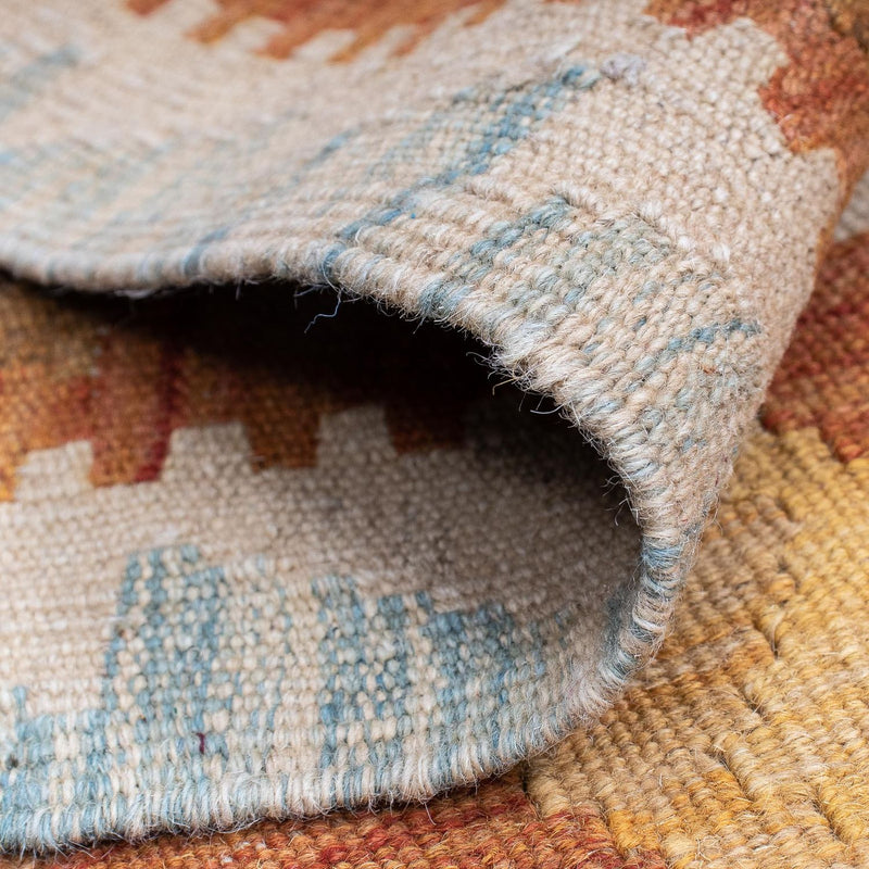 Biegacz Dywan Kelim - Splash - 202 x 62 cm - rdza