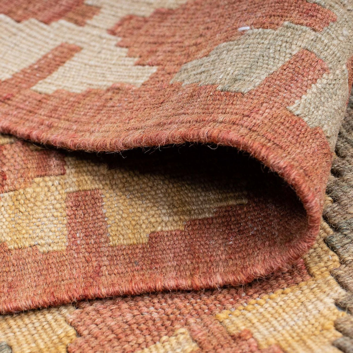 Biegacz Dywan Kelim - Splash - 207 x 65 cm - jasna czerwień