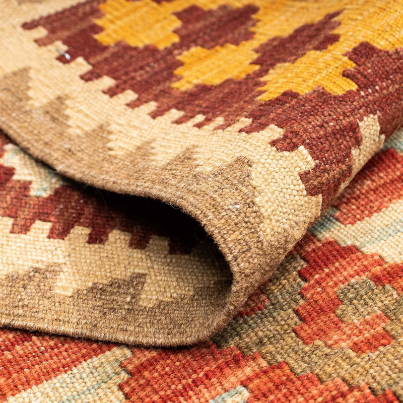 Biegacz Dywan Kelim - Orientalny - 199 x 67 cm - jasnobrązowy