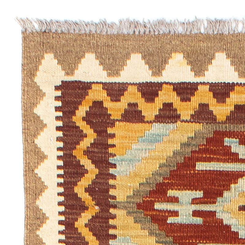 Biegacz Dywan Kelim - Orientalny - 210 x 72 cm - jasnobrązowy