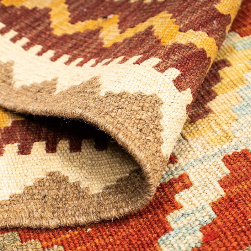 Biegacz Dywan Kelim - Orientalny - 210 x 72 cm - jasnobrązowy