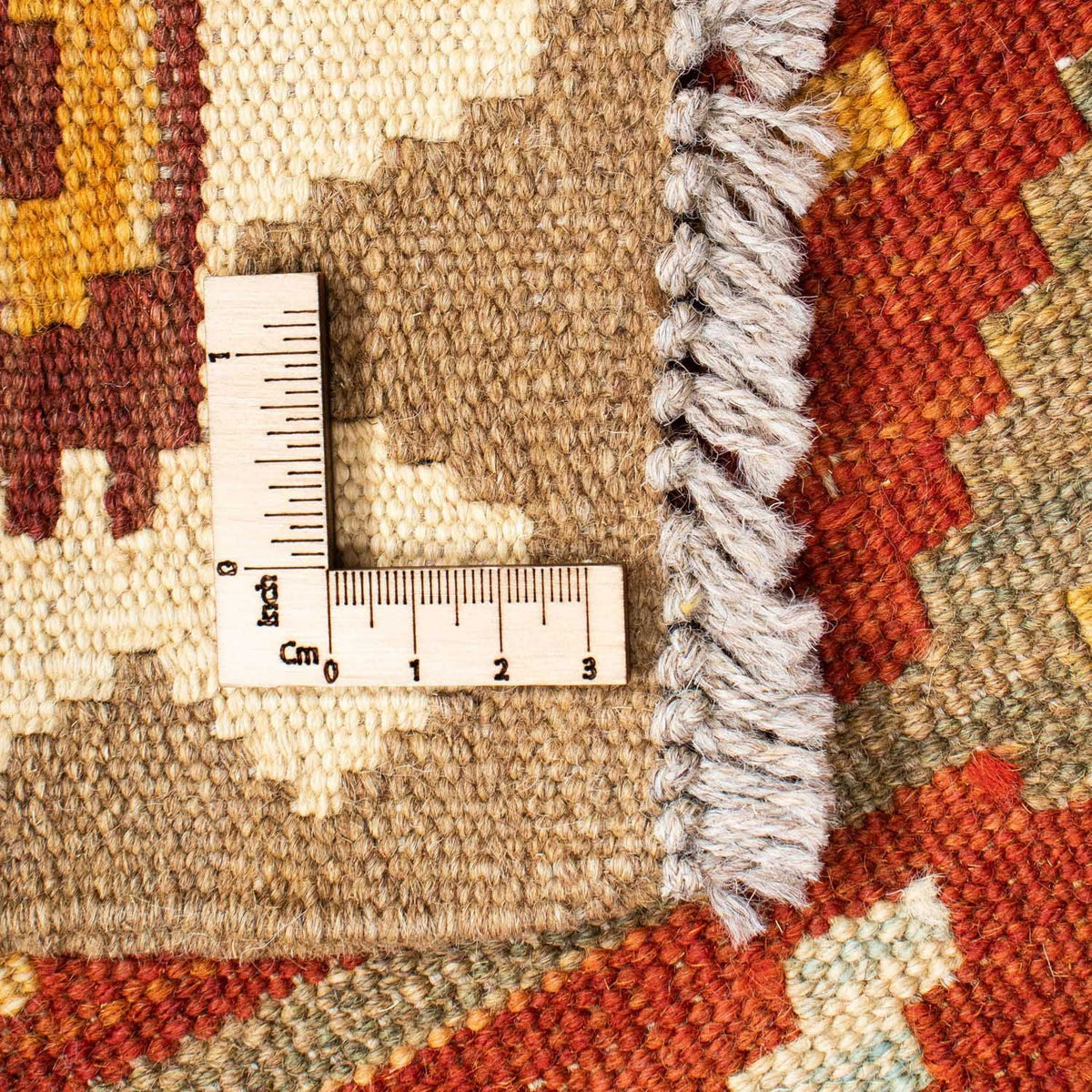 Biegacz Dywan Kelim - Orientalny - 210 x 72 cm - jasnobrązowy