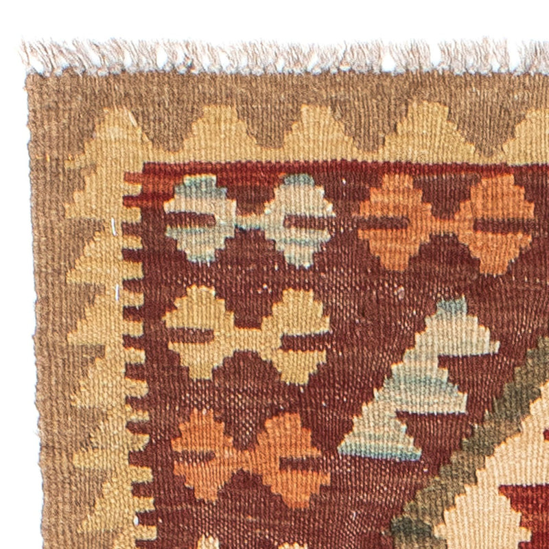 Biegacz Dywan Kelim - Orientalny - 192 x 76 cm - brązowy