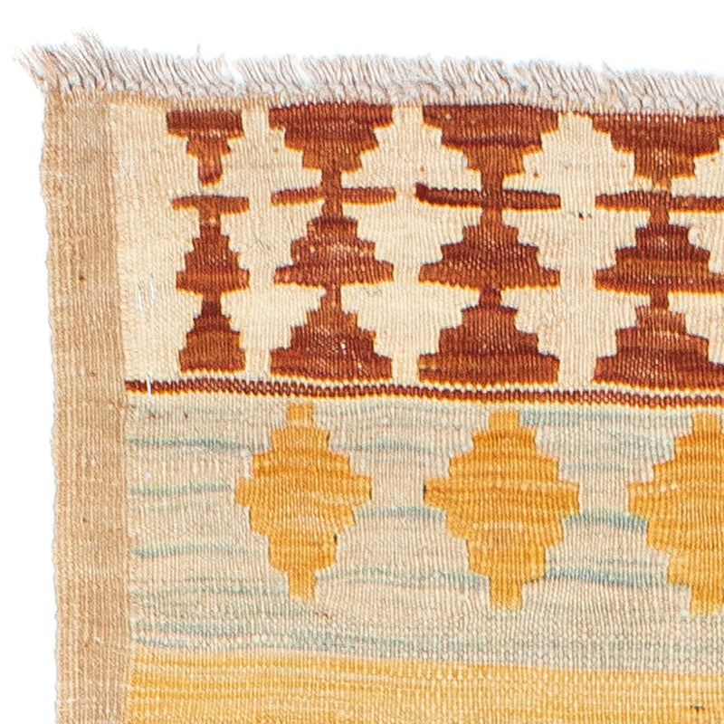 Biegacz Dywan Kelim - Orientalny - 207 x 77 cm - beżowy