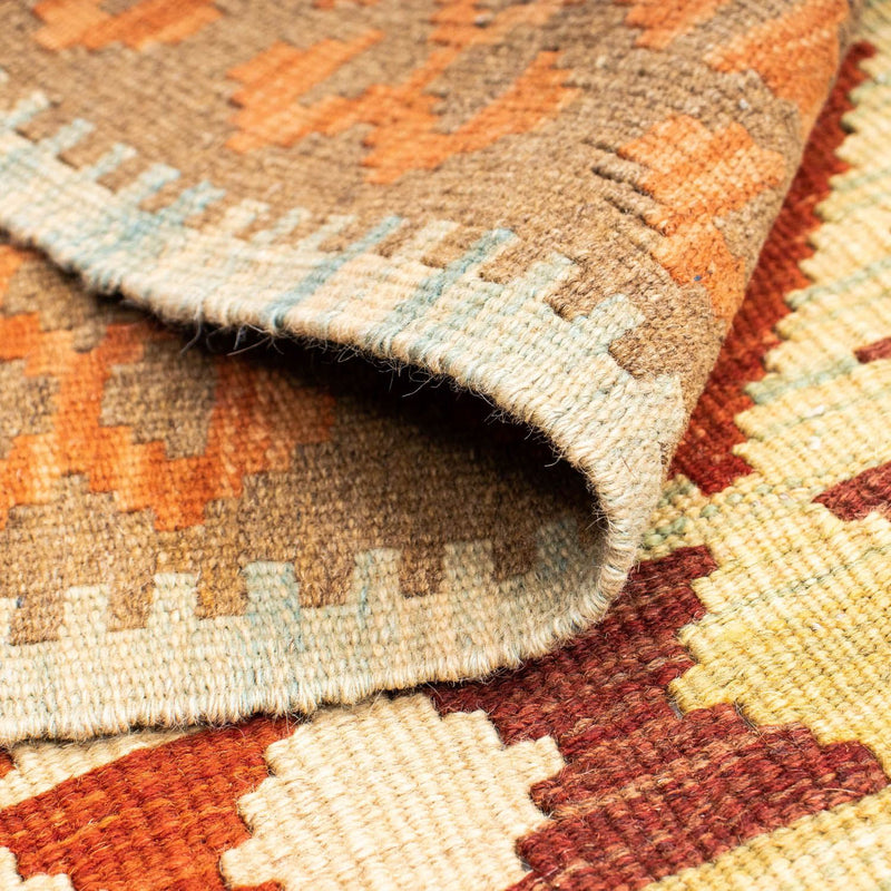 Biegacz Dywan Kelim - Orientalny - 199 x 77 cm - beżowy