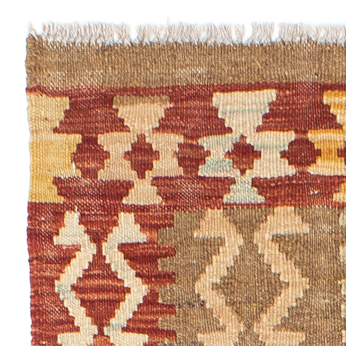 Biegacz Dywan Kelim - Orientalny - 187 x 71 cm - rdza