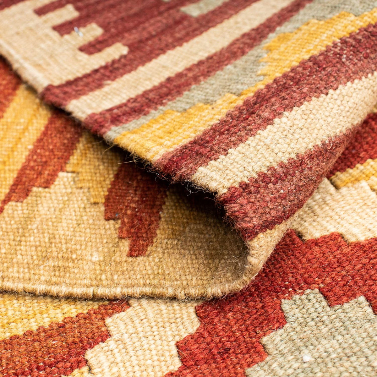 Biegacz Dywan Kelim - Orientalny - 207 x 74 cm - beżowy