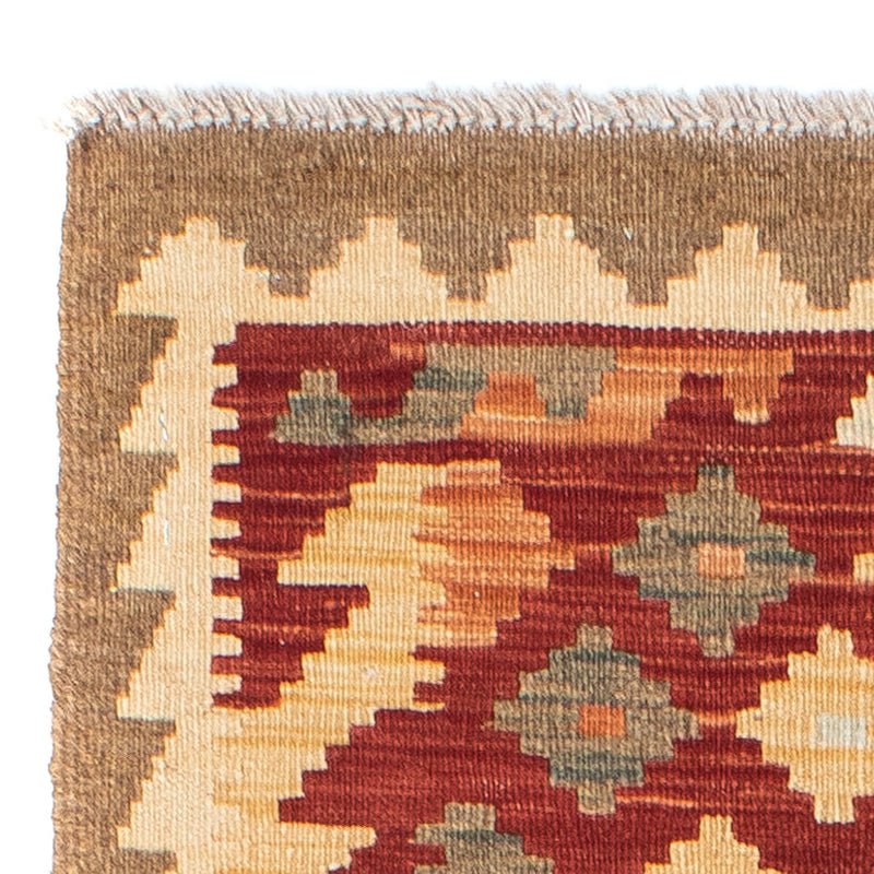 Biegacz Dywan Kelim - Orientalny - 195 x 74 cm - rdza