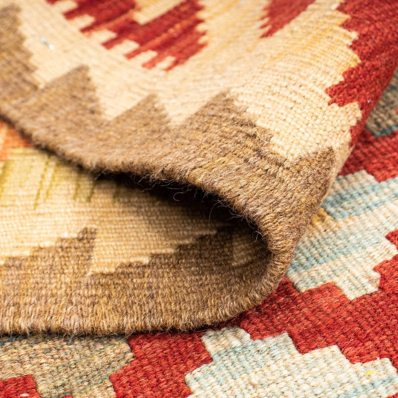 Biegacz Dywan Kelim - Orientalny - 195 x 74 cm - rdza