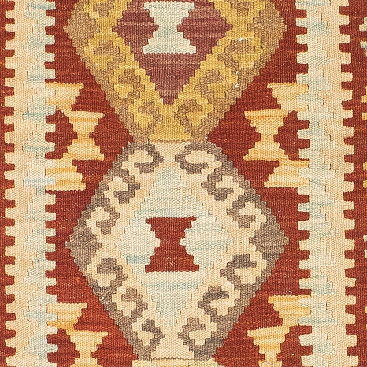 Biegacz Dywan Kelim - Orientalny - 206 x 71 cm - beżowy