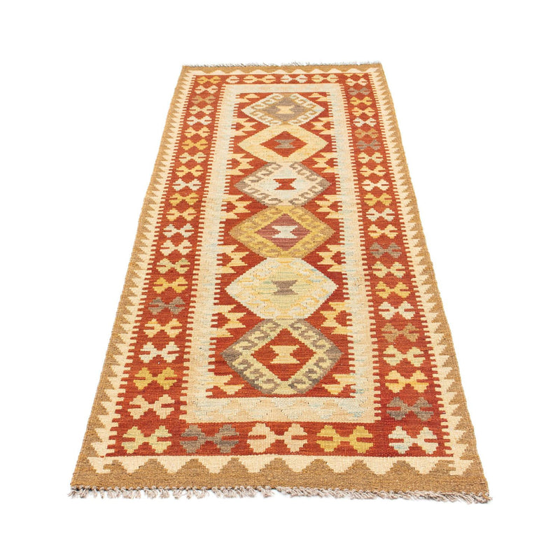 Biegacz Dywan Kelim - Orientalny - 206 x 71 cm - beżowy