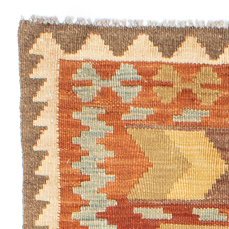 Biegacz Dywan Kelim - Orientalny - 195 x 75 cm - pomarańczowy