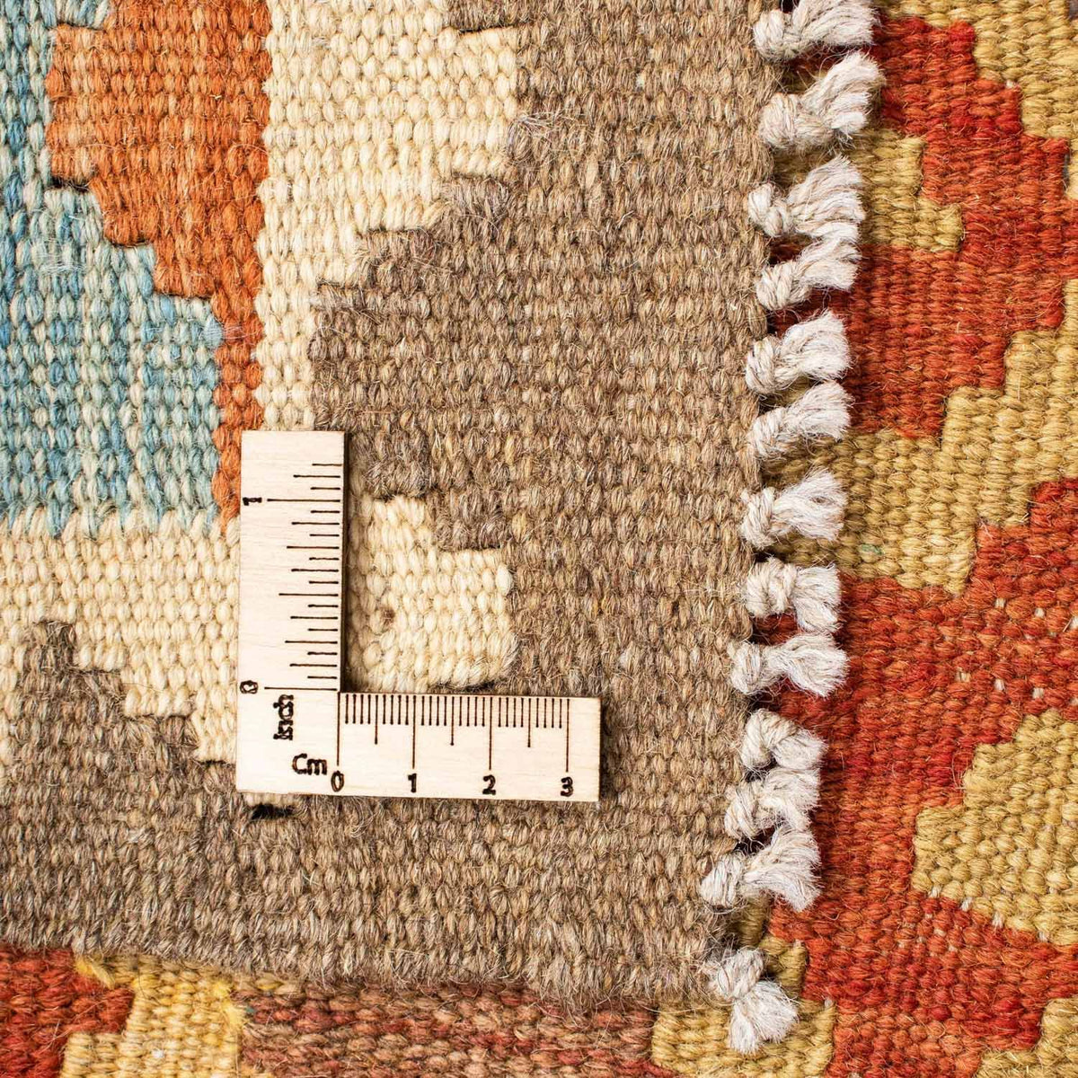 Biegacz Dywan Kelim - Orientalny - 195 x 75 cm - pomarańczowy