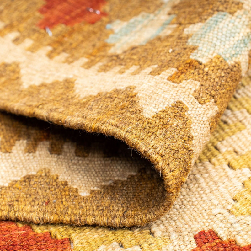 Biegacz Dywan Kelim - Orientalny - 202 x 70 cm - beżowy