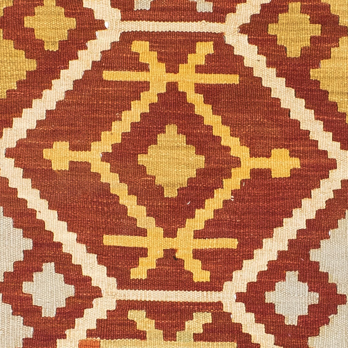 Biegacz Dywan Kelim - Orientalny - 206 x 73 cm - rdza