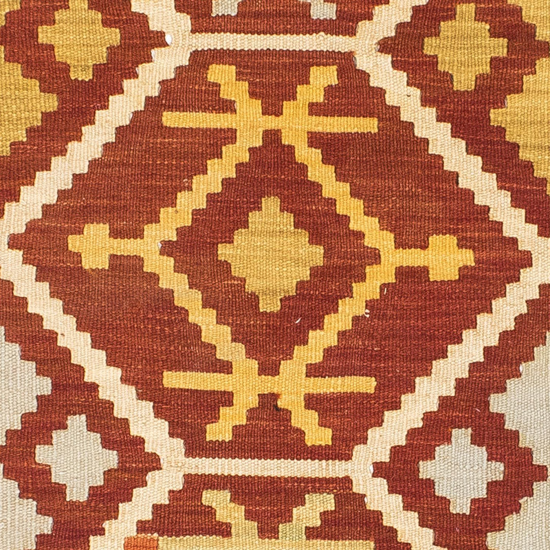 Biegacz Dywan Kelim - Orientalny - 206 x 73 cm - rdza