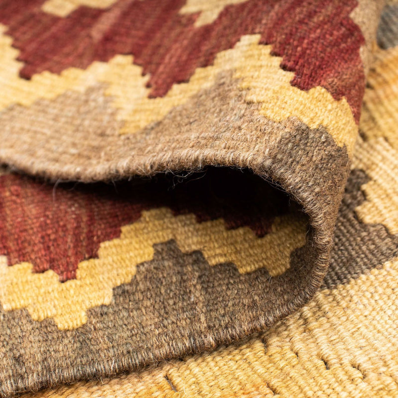 Biegacz Dywan Kelim - Orientalny - 195 x 79 cm - brązowy