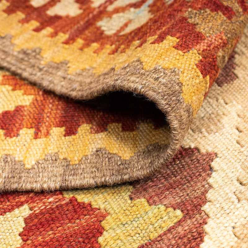 Biegacz Dywan Kelim - Orientalny - 210 x 68 cm - beżowy