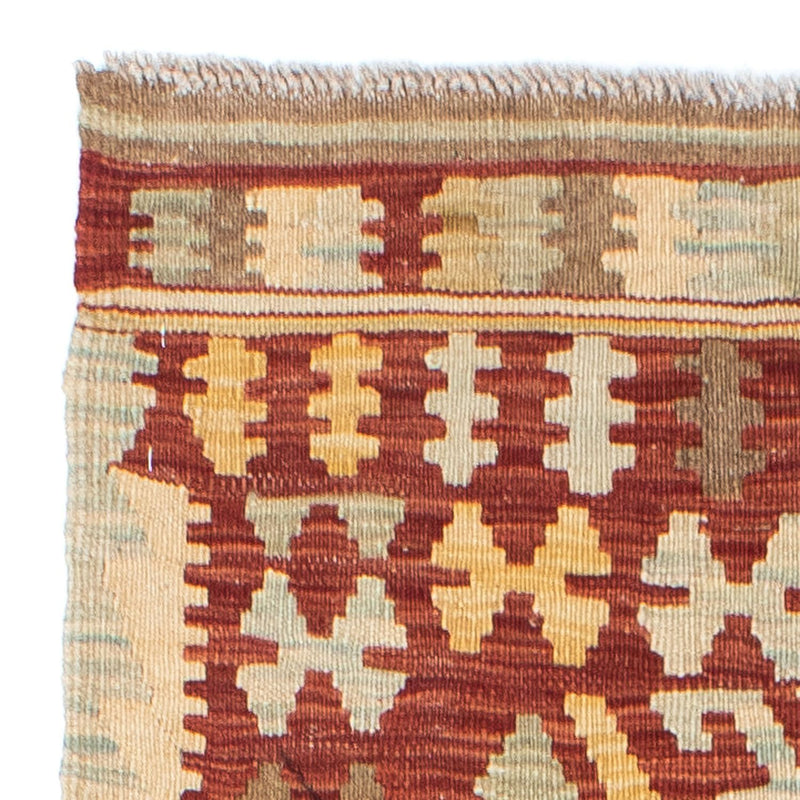 Biegacz Dywan Kelim - Orientalny - 202 x 74 cm - czerwony