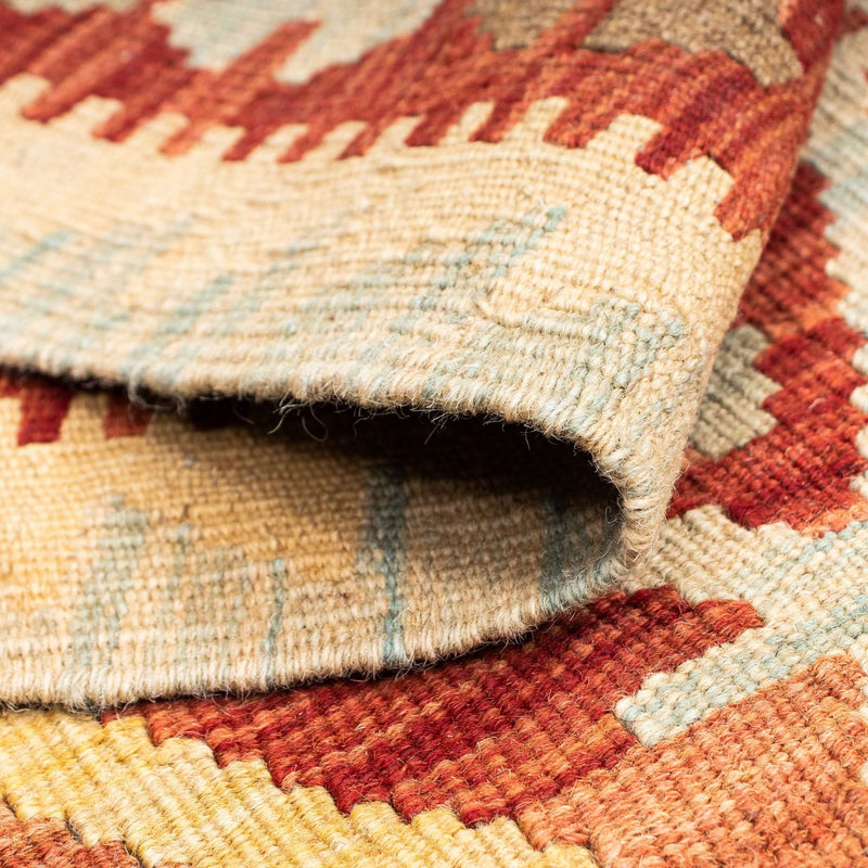 Biegacz Dywan Kelim - Orientalny - 202 x 74 cm - czerwony