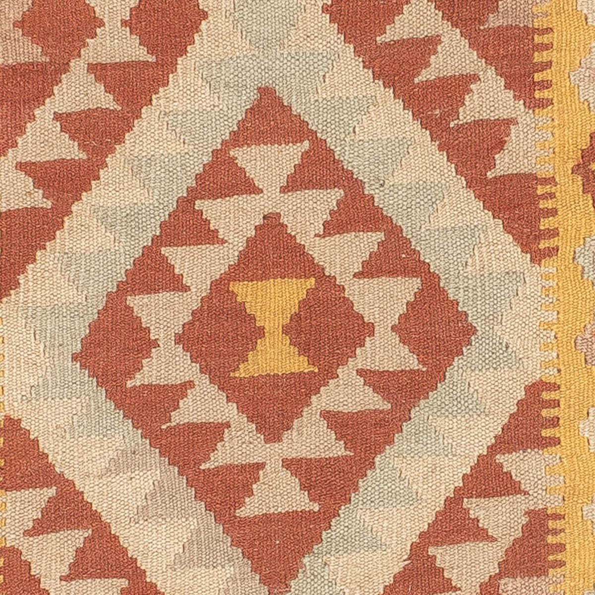 Biegacz Dywan Kelim - Splash - 203 x 69 cm - rdza