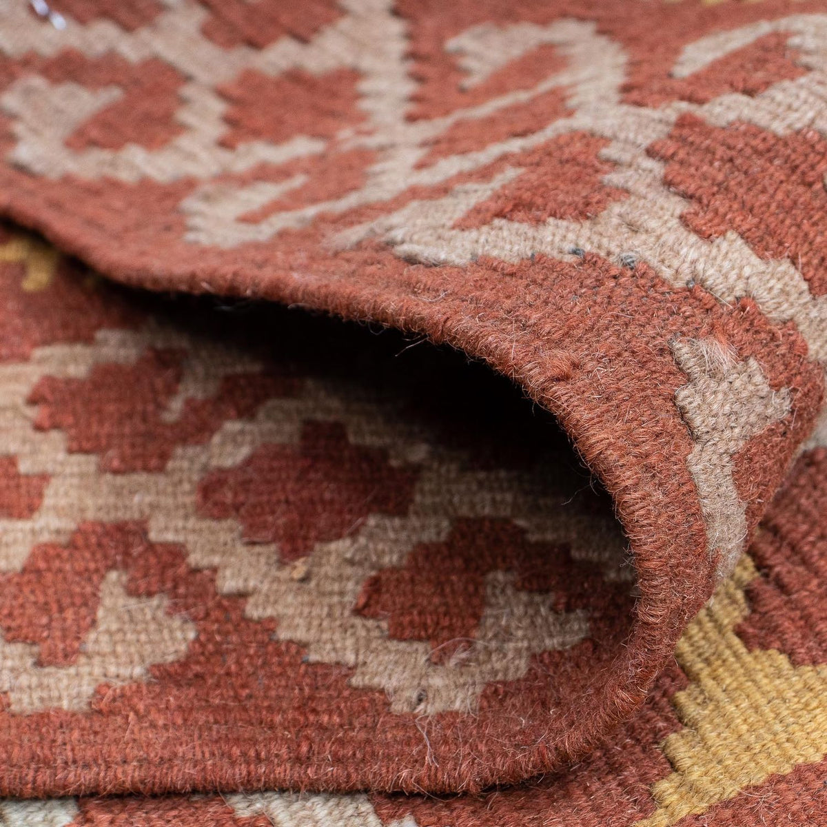 Biegacz Dywan Kelim - Splash - 203 x 69 cm - rdza