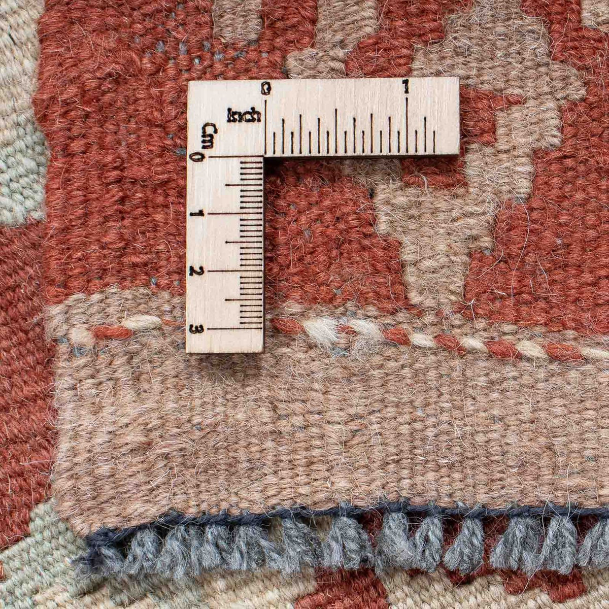 Biegacz Dywan Kelim - Splash - 203 x 69 cm - rdza